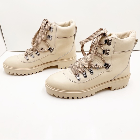 🆕{J. CREW} Dusty Ivory Leather Nordic Boots - Picture 5 of 16